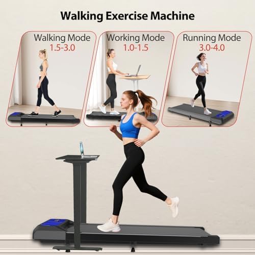 Under Desk Treadmills with Incline, Portable Walking Machine, |5 HP for Home Office Under Desk Treadmills Incline, Por