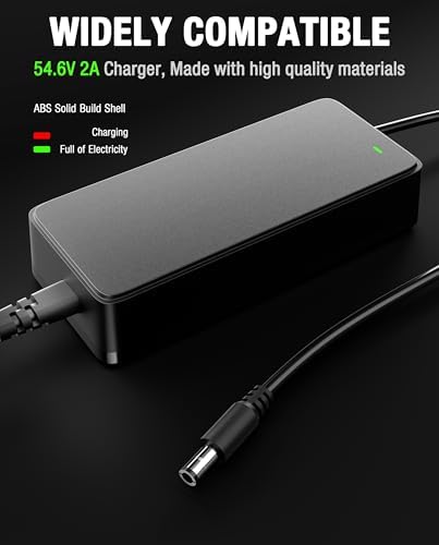 UL Listed 5|6V 2A Charger for 48V Lithium Battery - Fast Charging, Overload Protection, eBike Charger - Compatible with