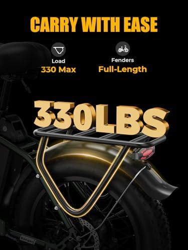 Heybike Ranger Electric Bike for Adults, Peak 1400W Motor Ebike, 28MPH Folding Step-Thru E Bike with Front Suspension