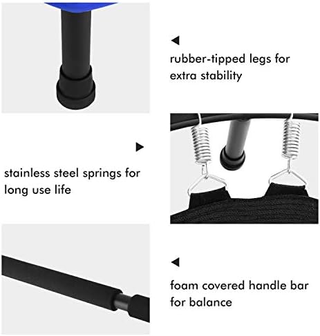 Kids Toddler Trampoline Indoor Outdoor Games 56" 220LBS Capacity Foldable Safety Handrail ASTM Certified