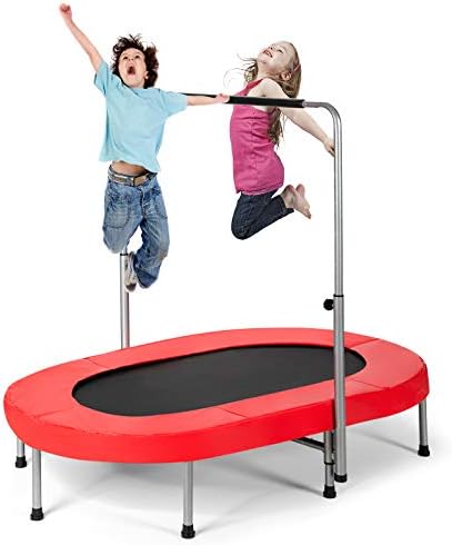 Giantex 2 Persons Foldable Fitness Trampoline Outdoor Indoor OEKO-TEX MAX 330LBS Adult Kid Fitness