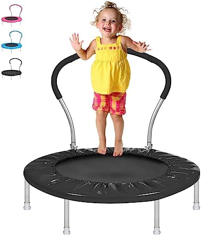 Lyromix 36-Inch Kids Trampoline with Handle - Indoor Mini Trampoline for Toddlers and Kids Lyromix 36-Inch Kids Trampoli