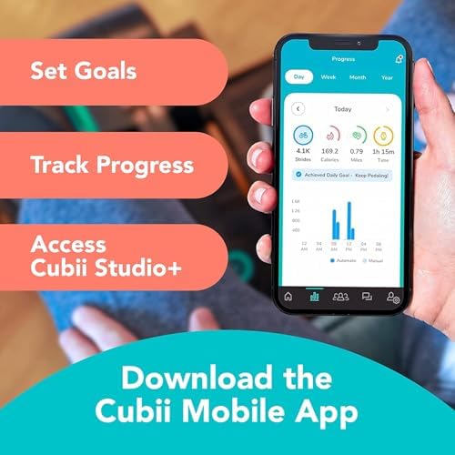 Cubii Total Body Elliptical Pedal Seated Exerciser for Adults and Seniors with Resistance Bands and LCD Display