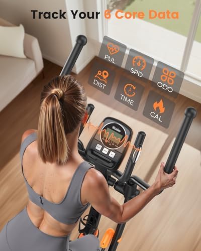 Niceday Elliptical Exercise Machine for Home Workout, Magnetic Elliptical Trainer with Kinomap APP Support, 19IN Stride,