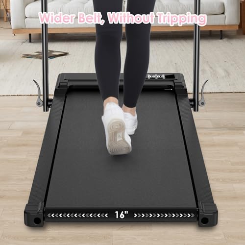 ANCHEER Portable Folding Treadmill with Remote Control and LED Screen - 12% Incline - Max 320 lb Capacity - Home, Gym, a