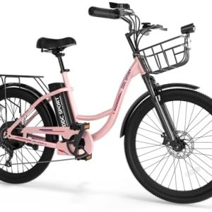 Peak 700W Motor Electric Bike for Adults, Commuter E-Bike, 7-Speed, 45Miles Range 20MPH Electric Bike for Women/Men/Teen