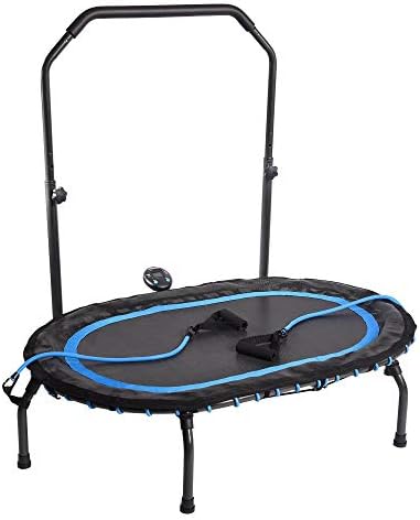 Stamina Folding Trampoline Black - Portable Fitness Equipment for Home Gym, Cardio & Strength Training, Jumping Exercise
