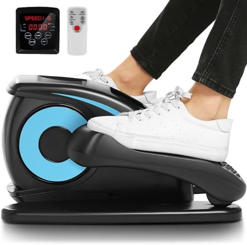 ANCHEER Electric Elliptical Leg Exerciser for Seniors | Quiet Portable Home Office Pedal Exerciser | Remote Control | Se