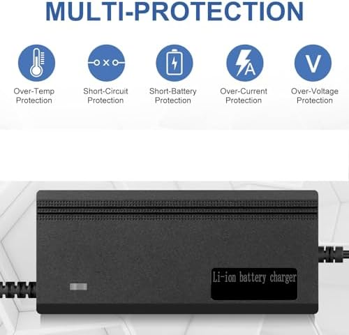 Swagtron Gotrax 42V 2A Charger 3 Prong 8mm DC Interface Battery Converter