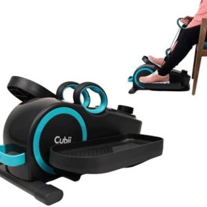 Cubii Total Body Elliptical Pedal Seated Exerciser for Adults and Seniors with Resistance Bands and LCD Display