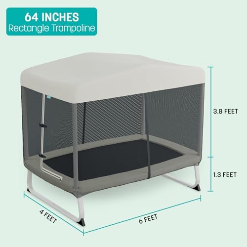 Skywalker 6x4FT Kids Mini Trampoline - Durable Steel Frame for Toddlers & Kids | Skywalker 6x4FT Kids Mini Trampoline -