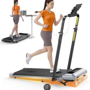 Portable Walking Pad Treadmill with 12% Incline for Home/Office | Under Desk Treadmills with LED Display & Remote Contr