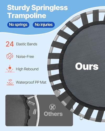 VEVOR 3FT Foldable Trampoline for Toddlers Outdoor Birthday Gift