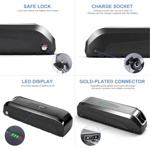 EXECYC UL Certificated 48V Lithium Ion Battery Pack for 48Volt Electric Bicycles Bafang Conversion Kit Front Wheel Use