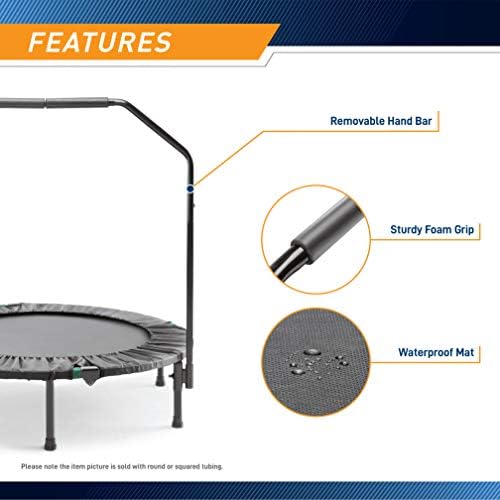 MARCY Trampoline Cardio Trainer with Handle ASG-40 Cardio Workout at Home Black