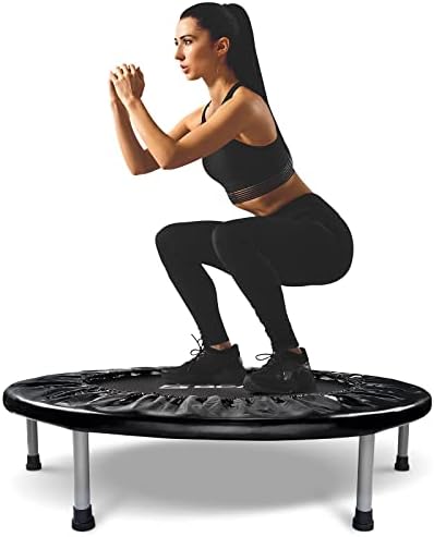BCAN Mini Trampoline for Adults Indoor Workout with Safety Pad, Rebounder Exercise Trampoline, Max Load 300lbs BCAN Fo
