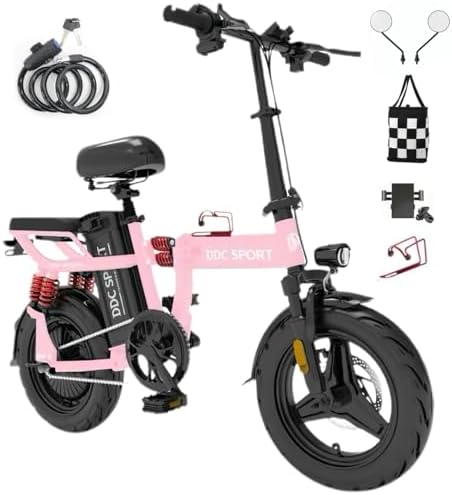 Peak 750W Motor 48V 20Ah Folding Electric Bike for Adults UL2849 | 45 Miles Range 14'' Lightweight Adults Electric Bike