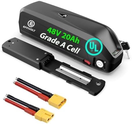 EXECYC UL Certificated 48V Lithium Ion Battery Pack for 48Volt Electric Bicycles Bafang Conversion Kit Front Wheel Use