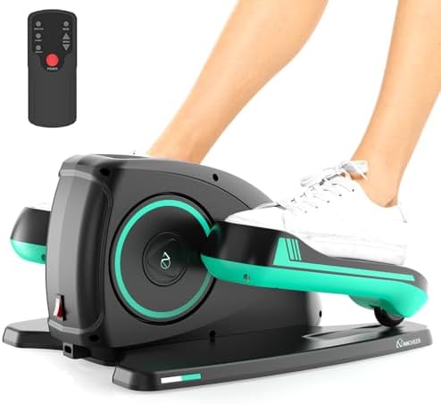 ANCHEER Quiet Elliptical Machine for Seniors and Office Workers - Low-Impact Pedal Exercise at Desk, Smart LCD Display,