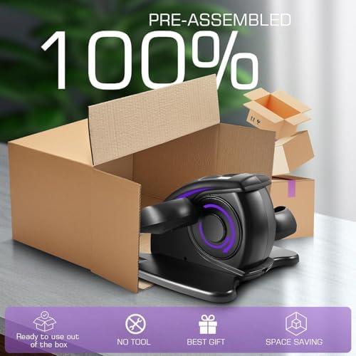 ANCHEER Electric Seated Pedal Exerciser for Seniors with LCD Display Monitor | Portable Quiet ANCHEER Elliptical Machin