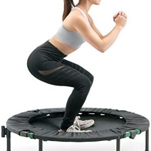 MARCY Trampoline Cardio Trainer with Handle ASG-40 Cardio Workout at Home Black