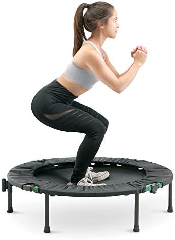 MARCY Trampoline Cardio Trainer with Handle ASG-40 Cardio Workout at Home Black