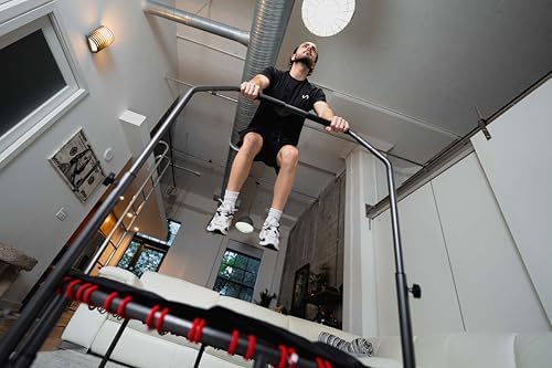 Low-Impact Rebounder Trampoline for Adults with Bungee, 450/550LBS | Quiet Mini Exercise Trampoline with Adjustable U/T