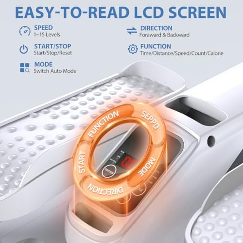 Electric Elliptical Machine for Seniors, Quiet & Portable Seated Pedal Exerciser as Seen on TV 15 Adjustable Speed 5 Aut