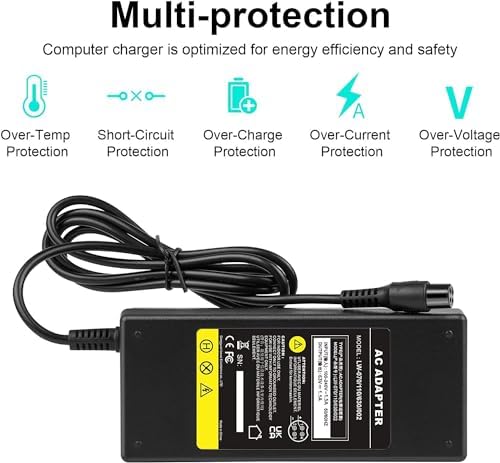 TREE.NB 5|6V 2A Charger for Lithium Battery with 5.5x|1mm Jack Round Connector, GOTRAX GXL V2/G2/G3/G4/Apex/Glider/XR El