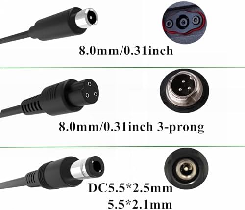 42V 2A 3Plugs Hover-1 Replacement Charger for 36V Li-ion e-Bike Scooter Battery | 42V 2A 3Plugs Maxshot V1 Hiboy Jetson