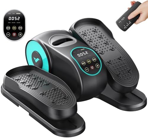 MERACH Under Desk Elliptical Machine for Seniors with Remote Control & 12-Speeds MERACH Quietest Portable Electric Sea