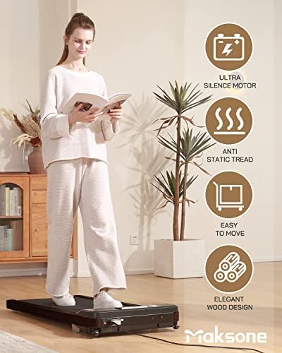 Maksone Under Desk Treadmill for Office Workers with Wooden Walking Pad and Remote Control | Maksone Expert Under Desk