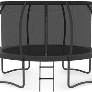 **ASTM Approved 12FT Round Trampoline with Enhanced Weight Capacity for Kids and Adults** | **Heavy-Duty Bounce Mat wit
