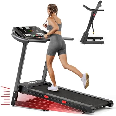 THERUN Incline Treadmill for Running and Walking, 300 lbs Weight Capacity, Wide Belt THERUN Incline Treadmill for Runnin