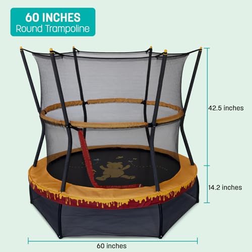 Skywalker Trampolines No-Spring Design Mini Trampoline for Kids and Toddlers 60" Enclosure Net Skywalker Trampolines No-