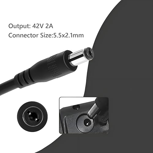 UL Listed 42V 2A Replacement Electric Scooter Charger | Compatible with GOTRAX Ninebot Jetson Voyage | For 36V Hoverboar