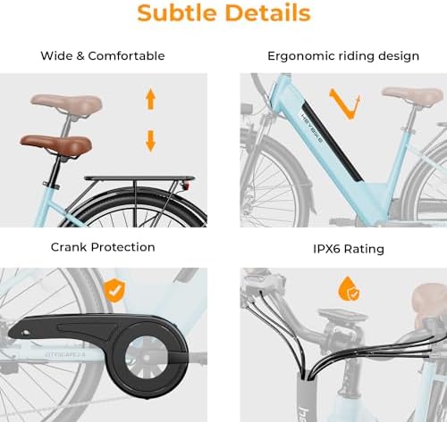 Heybike Cityscape |0 Electric Bike for Adults with 1000W Motor Peak and 50 Miles Range | UL Certified | Ideal for Commut