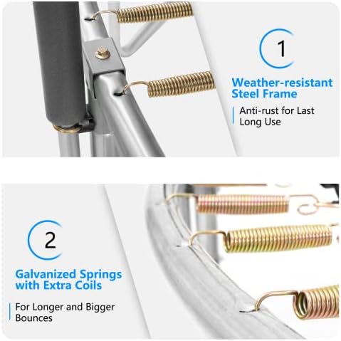 SKOK Kids Outdoor Trampoline, 400LBS ASTM Approved Net Trampoline, Kid Friendly, Outdoor Play, Durable and Safe, 12ft Di