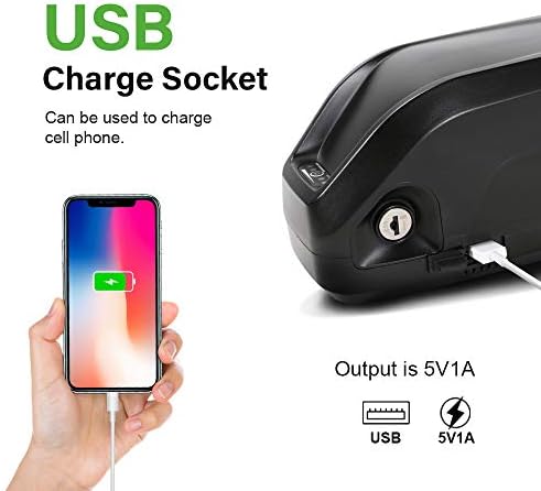 Yose 36V 13Ah 48V 13Ah Electric Bicycle Battery Down Tube Battery Safe Lock Led Indicator Light