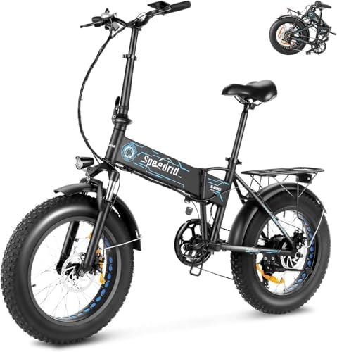 ANCHEER Folding Electric Bike for Adults | Electric Bicycle with 500W Brushless Motor(Peak 800W) 7 Speed Gear | ANCHEER