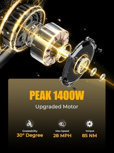 Heybike Ranger Electric Bike for Adults, Peak 1400W Motor Ebike, 28MPH Folding Step-Thru E Bike with Front Suspension