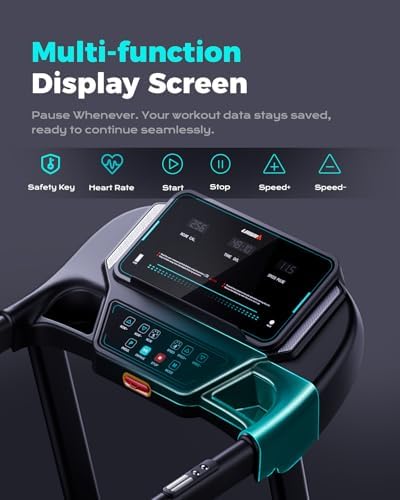 Home Gym Equipment |0HP Folding Treadmill with Incline and Bluetooth | Best Home Treadmill for Weight Loss 300 lbs Capa