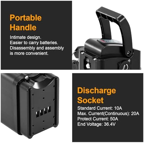 Electric Bike Battery 48V 13Ah for Heybike and Mars Bikes Compatible Replacements