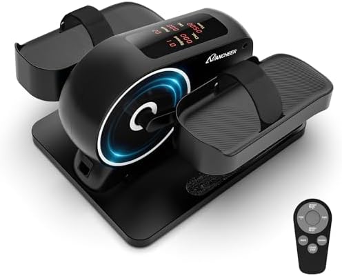 ANCHEER Under Desk Elliptical Machine for Home Office Workers | ANCHEER 2-in-1 Mini Exercise Bike with Digital Display