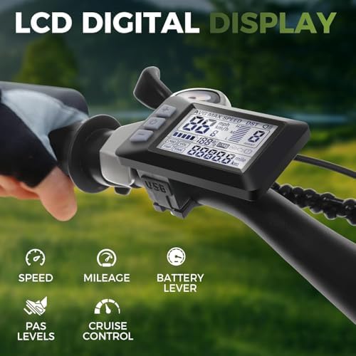 ANCHEER 750W Electric Bike for Adults, 60 Miles Ride, Fast Charge, 27.5'' Hummer Electric Mountain Bike with LCD Display