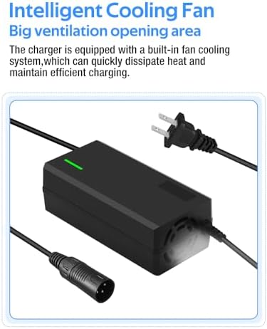 Super Fast Charger for 48V Lithium Battery No Adapter Needed | 5|6V 3A/5A Charger for 48V Lithium Battery with Cooling