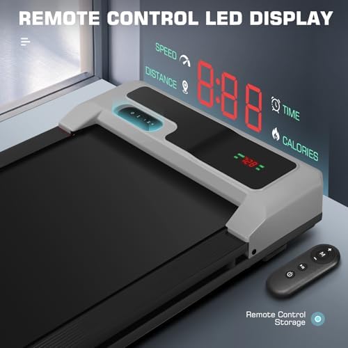 ANCHEER Portable Desk Treadmill, |5HP Walking Pad Treadmill, Home Office Gym Fitness, Easy Installation, Remote Control,