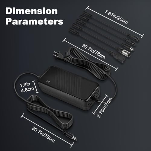 42V 2A Charger for Razor, Jetson, Voyage, Gotrax Ebike Battery | 42V 2A Efficient Fast Charging Charger for Electric Bi
