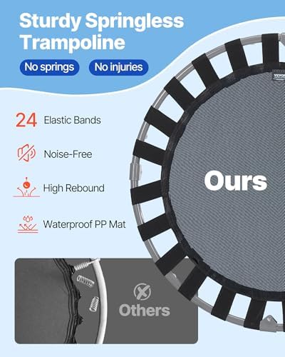 VEVOR 3FT Foldable Trampoline for Toddlers Outdoor Birthday Gift