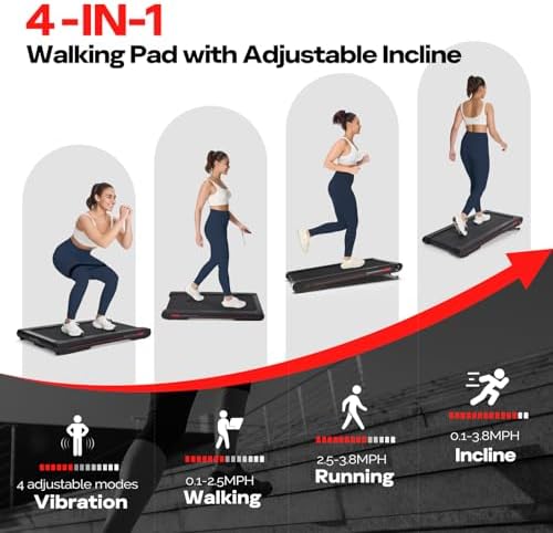 Sperax 3 in 1 Under Desk Treadmill for Home Office Workers with APP Control | 400W Low Noise Sperax Walking Vibration P